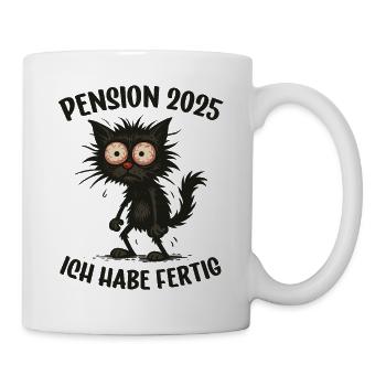 Pension 2025 Pensionierung Pensionär Pensionärin - Tasse - Weiß - Rechts