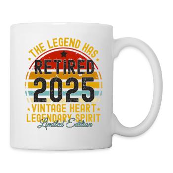 Legend has retired 2025 VINTAGE RETIRED 2025 - Mug blanc - blanc - Droite