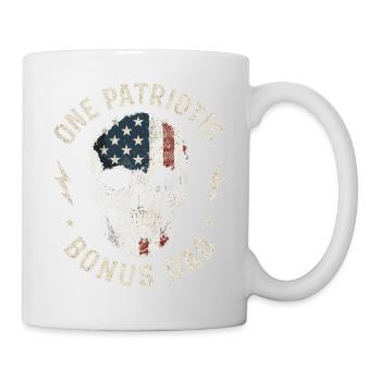 Bonus Dad with Flag Skull - Mug - white - Right