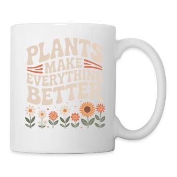 Les plantes rendent tout meilleur Jardinier Rose de jardin - Mug blanc - blanc - Droite