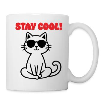 Stay Cool - Tasse - Weiß - Rechts