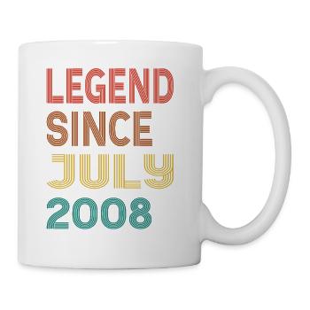 Vintage Legend Since July 2008, 17th birthday - Mug - white - Right