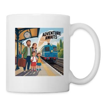 URLAUB MIT DER FAMILIE, DAS ABENTEUER WARTET AUF SIE - Tasse - Weiß - Rechts
