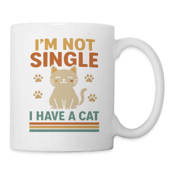 Not single - I have a cat - Mug - white - Right