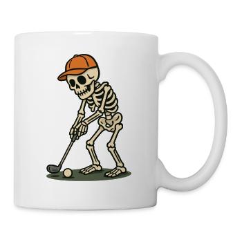 Halloween, Skeleton, Golf, Halloween Party - Mug - white - Right