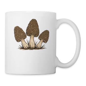 Restez calme Chasse aux morilles champignons Morilles - Mug blanc - blanc - Droite