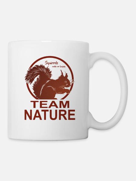 Team Natur, Eichhörnchen mag ich - Kop/krus - hvid