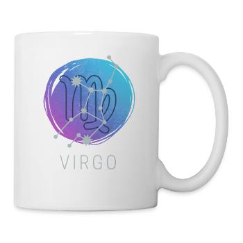 Horoscope du zodiaque Vierge Signe du zodiaque - Mug blanc - blanc - Droite