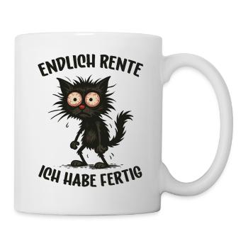 Rente Endlich Rente Ich habe fertig Renteneintritt - Tasse - Weiß - Rechts