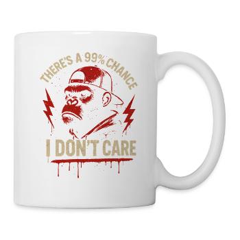 99 % de chances que je m’en fiche - Mug blanc - blanc - Droite