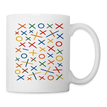 Geometrisches Muster Design - Tasse - Weiß - Rechts
