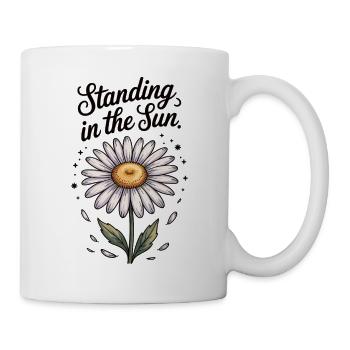 Blumenpower T-Shirt - Tasse - Weiß - Rechts