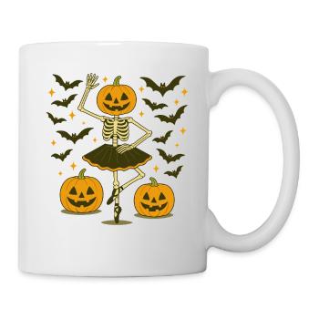 Halloween, Skeleton, Ballet Halloween Party - Mug - white - Right