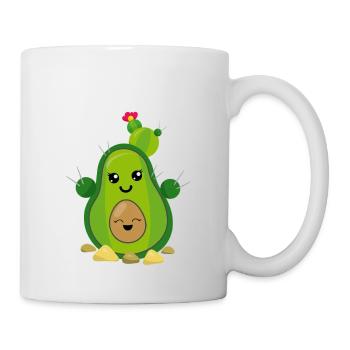 Avocado Cactus Avocactus Gift Cute Funny - Mug - white - Right