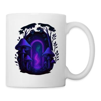Psychedelic Mushroom Forest - Magic Portal - Mug - white - Right