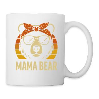 Cool Mama Bear Retro Sunset Bandana - Mug - white - Right