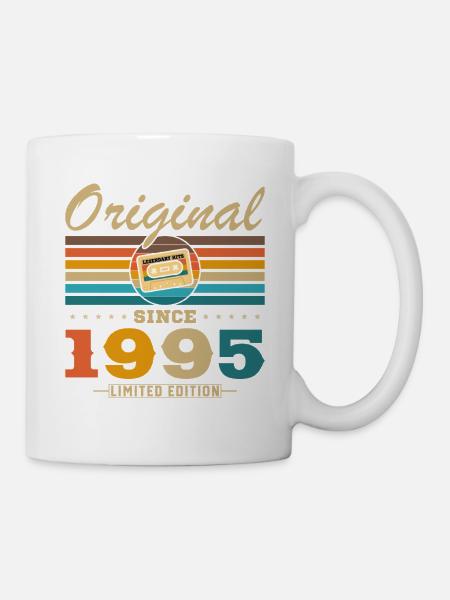 30 Ans 1995 Vintage Retro Cadeau D’anniversaire - Mug blanc - blanc