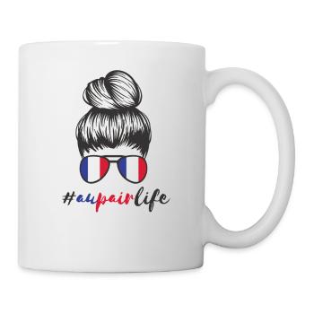 Au Pair Frankreich Auslandsjahr France #Aupairlife - Tasse - Weiß - Rechts
