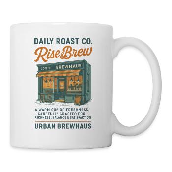 Rise & Brew Urban Coffeehouse Design - Mug - white - Right