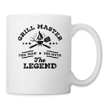 Grill Master The Man The Myth The Legend BBQ Dad - Mug - white - Right