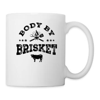Body By Brisket Funny BBQ Meat Smoker Humor - Mug - white - Right