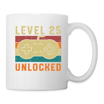 Level 25 Complete Vintage Birthday Gift - Mug - white - Right