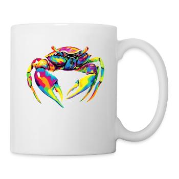 Crabe Crabe Crustacés Crabe Crabe de rivage Écrevisses - Mug blanc - blanc - Droite