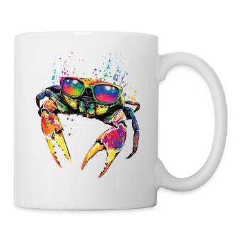 Crabe Crabe Crustacés Crabe Crabe de rivage Écrevisses - Mug blanc - blanc - Droite