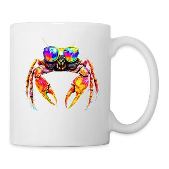Crabe Crabe Crustacés Crabe Crabe de rivage Écrevisses - Mug blanc - blanc - Droite