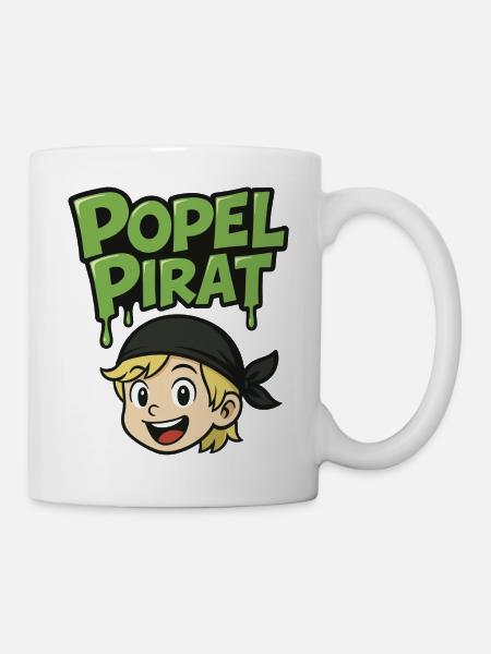 Design Popel Pirat - Tasse - Weiß