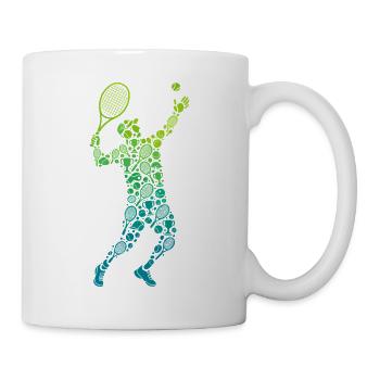 Tennis Tennisspielerin Mann - Tasse - Weiß - Rechts