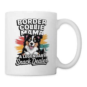 Border Collie Mama – Legendary Snack Dealer - Mug - white - Right
