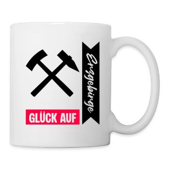 Erzgebirge Bergmann Gruss - Tasse - Weiß - Rechts