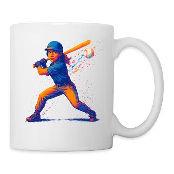 Baseball Joueur de baseball Femme - Mug blanc - blanc - Droite