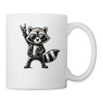 Rock, Rocker, Rock Musik, Heavy Metal, Rock Hand - Tasse - Weiß - Rechts