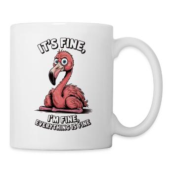 Sarcastic flamingo with saying - Mug - white - Right