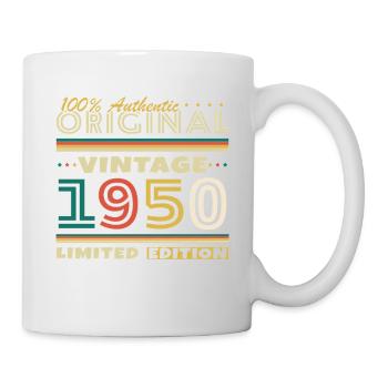 Vintage Retro 1950er Jahre Geburtstagsgeschenk 1950er Jahre - Tasse - Weiß - Rechts
