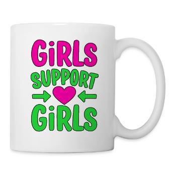 Girls Support Girls Freundschaft - Tasse - Weiß - Rechts