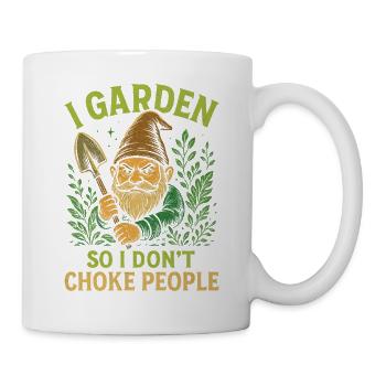 Garden Gnome Humor: Gardening Stress Therapy - Mug - white - Right