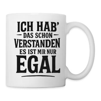 Je m’en fiche, effronté en disant drôle - Mug blanc - blanc - Droite