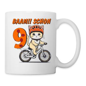 CAT BIKE BAAM!! ALREADY NINE - Mug - white - Right