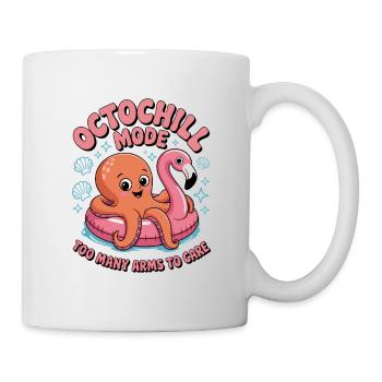 Octochill, mignon design de pieuvre - Mug blanc - blanc - Droite