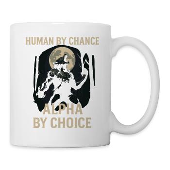 Human by chance Alpha of your choice - Mug - white - Right
