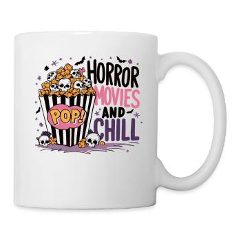 Horror Movies and Chill - Scary Movie Night Shirt - Mug - white - Right
