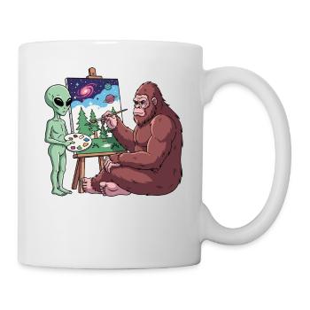 Alien et Bigfoot - Mug blanc - blanc - Droite