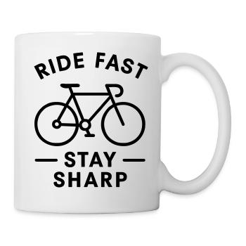 Minimalistisches Fahrradgeschenk Stilvoller Humor - Tasse - Weiß - Rechts