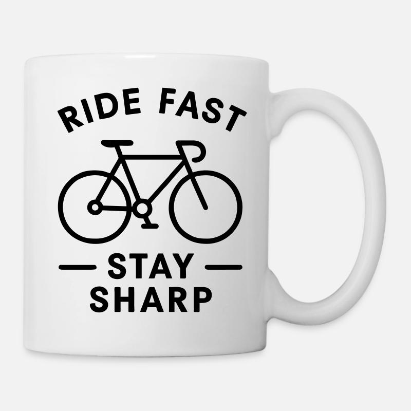 Minimalist Cycling Gift Stylish Humour - Mug - white