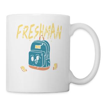 Freshman Cartoon Backpack Character Fun - Tasse - Weiß - Rechts