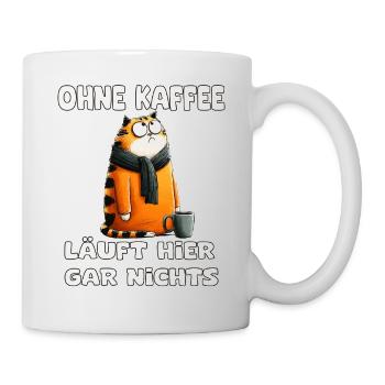 Drôle de chat avec dire du matin - Mug blanc - blanc - Droite