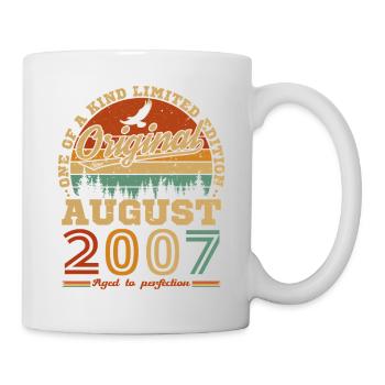 August 2007 Vintage Vintage Retro Birthday - Mug - white - Right